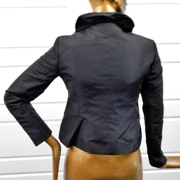 Valentino Red Black Ruffled Jacket sz S‎ - Picture 3 of 5